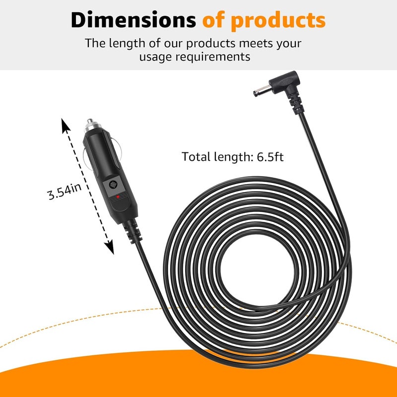 Hodeoo Replacement for Furrion Backup Camera Power Cord - DC Car Charger Adapter for FOS07TADS Vision S Monitors & FOS48TA-BL Displays | Replacement for OEM Furrion Power Cord - Image 2